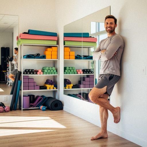 Vista panorámica de una sesión de yoga sculpt con énfasis en la tonificación muscular.